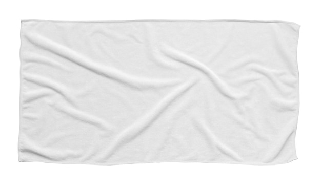 Photo white beach towel isolated white background