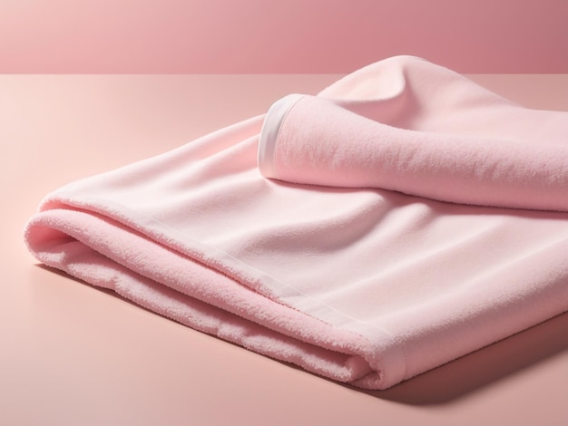Foto mockup di asciugamano da spiaggia bianco isolato con tracciato di ritaglio tela vuota per il tuo design