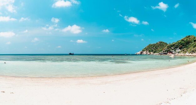 White beach on tropical island