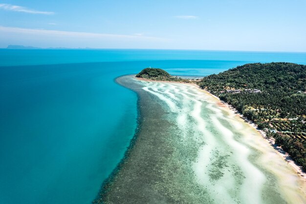 White beach on tropical island