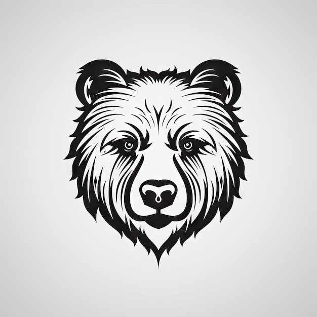 Foto white bear head design voor uitnodigingen en posters generatieve ai