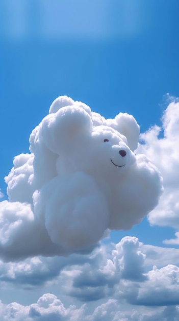 Foto un orso bianco nel cielo