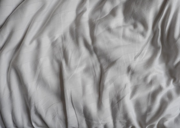 white bed sheet cotton fabric texture background