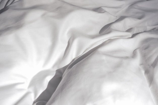 White bed sheets