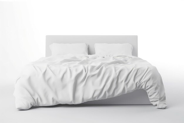 Photo a white bed