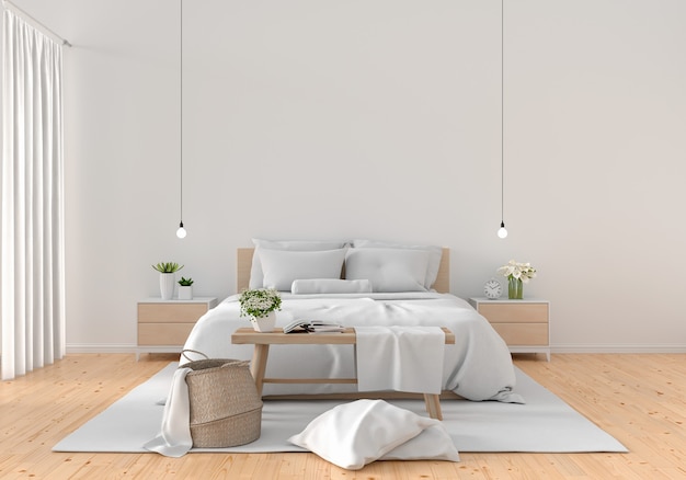 White bedroom interior