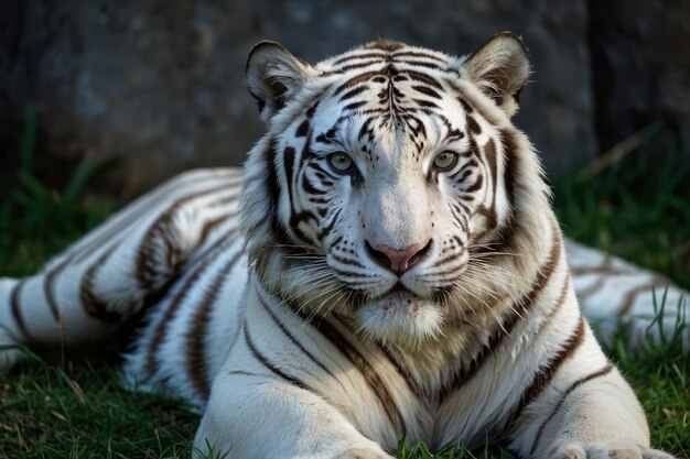 White Bengal Tiger Resting