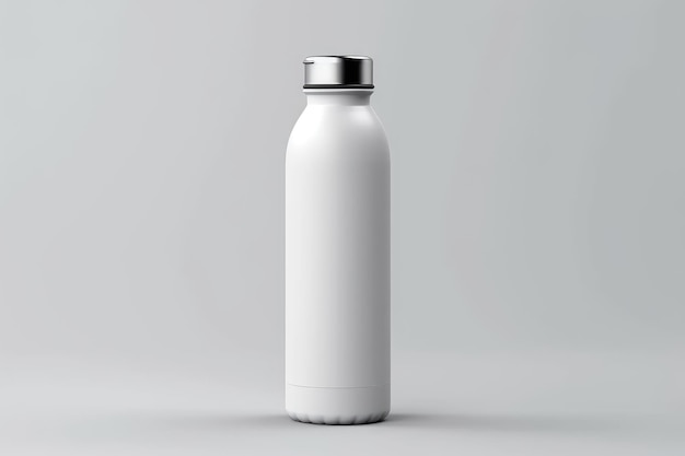 A white beverage bottle packaging for mockup product packaging for beverage bottles