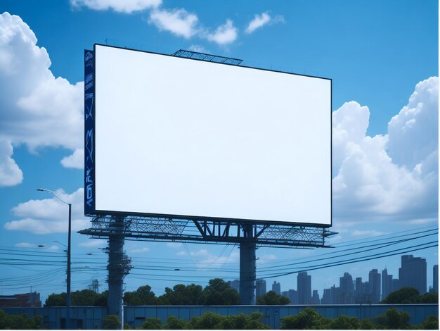 White billboard mockup ideal for eyecatching advertising campaigns ai generated