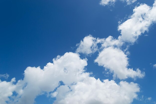 White billows and blue sky