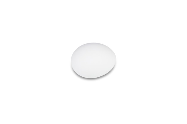 Photo white bird egg isolated on white background.