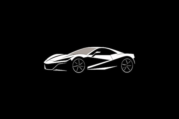 a white and black car