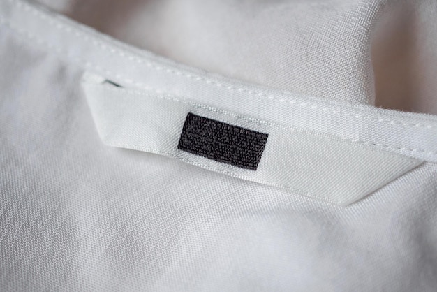 White and black clothes label