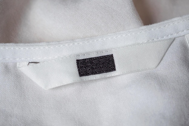 White and black clothes label