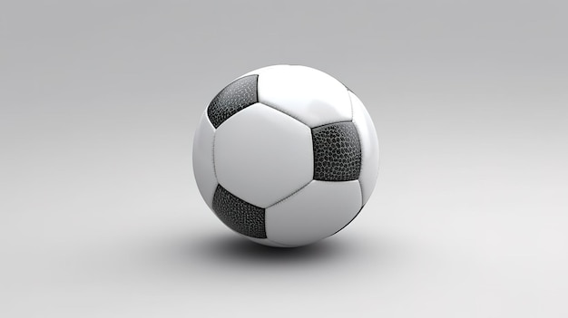 A white and black soccer ball with a white center.