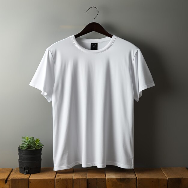 Premium Photo | White and black Tshirts on hangers for design presentation