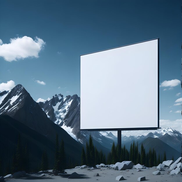 white blank billboard mockup image