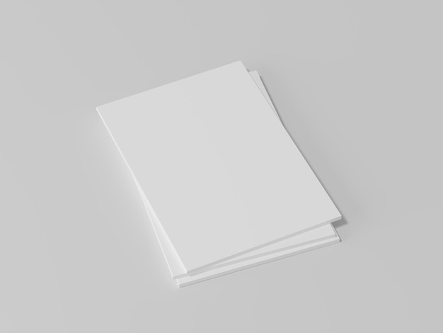 White blank book mockup notebook paper with pen