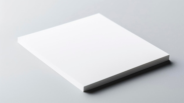 A white blank book with a shadow on the top.