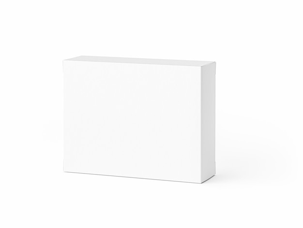 Фото Белая пустая коробка, изолированная на белом