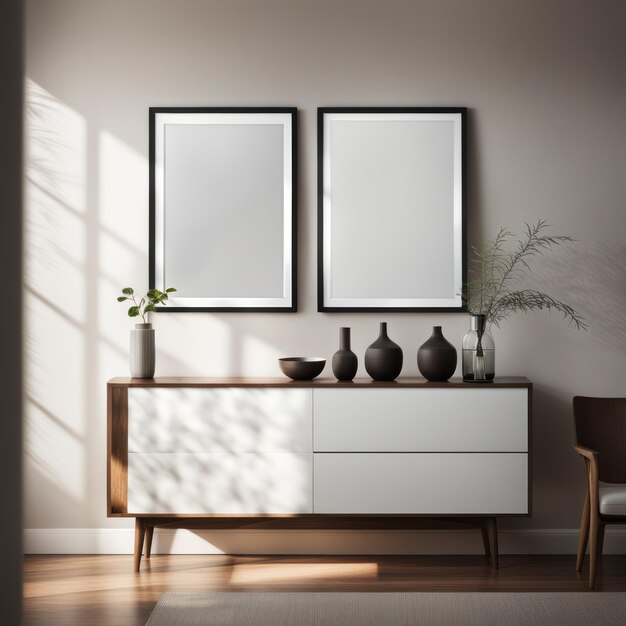 white blank frames mock up collection