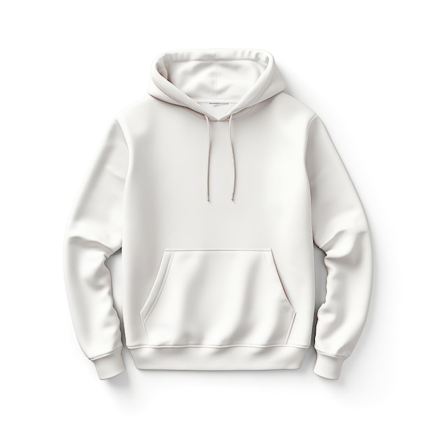 Photo white blank hoodie mockup