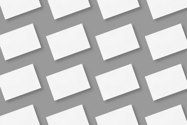 Photo white blank horizontal business cards mockup