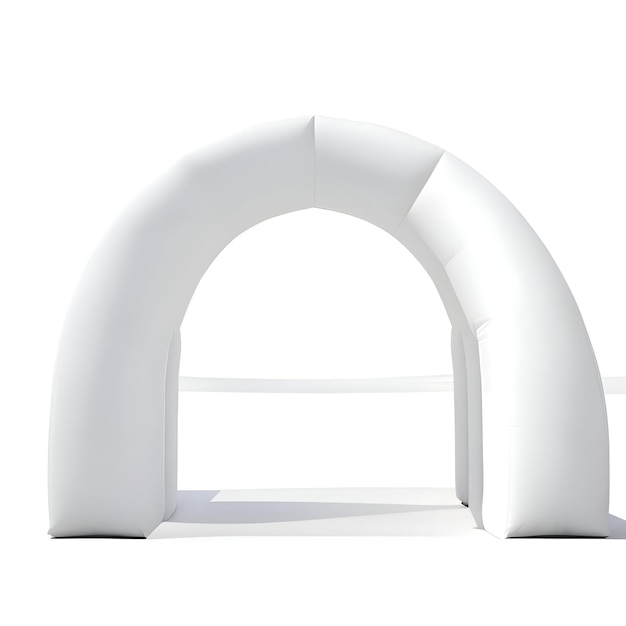 White Blank Inflatable angular Arch Tube or Event Entrance Gate 3d render illustration