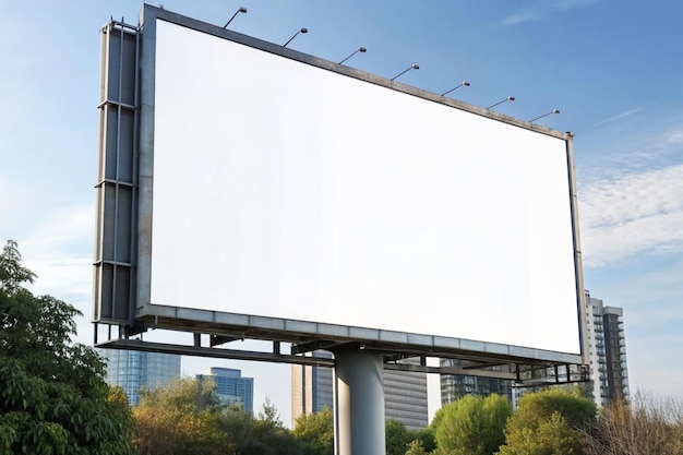 Foto mockup di cartellone bianco per il tuo marchio