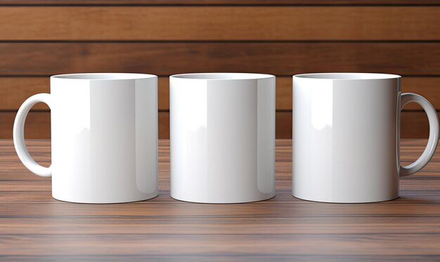 Photo white blank mug design mockup