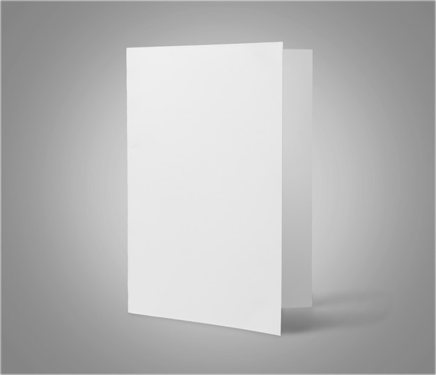 White blank paper on grey background