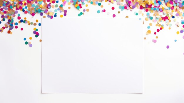 White blank paper with new year and Christmas decorations mock up comeliness