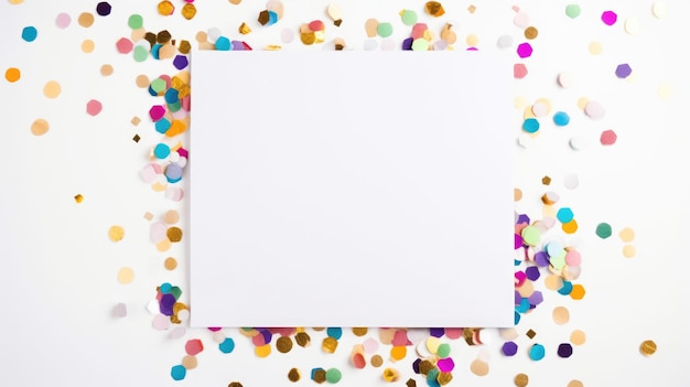 Photo white blank paper with new year and christmas decorations mock up comeliness