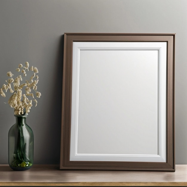 Photo white blank picture frame realistic vertical picture frame a4 empty white picture frame mockup