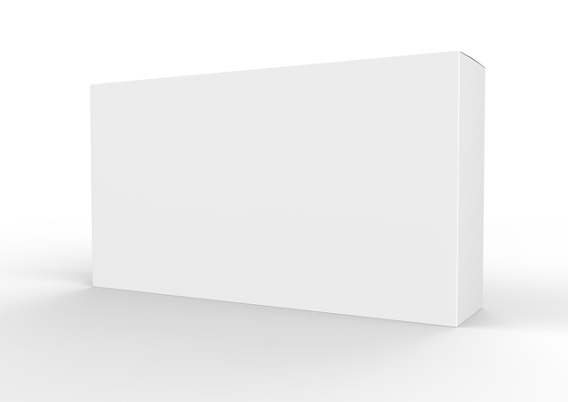 Photo white blank product package box