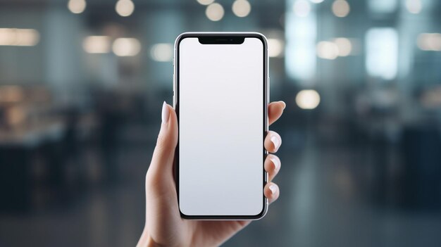 white blank screen phone mockup