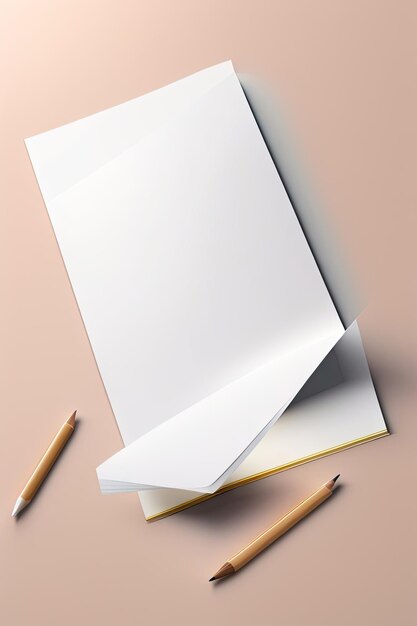 White blank sheets of a4 paper size or documents mockup