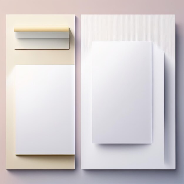 White blank sheets of a4 paper size or documents mockup