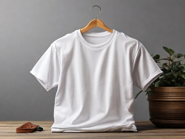 white blank T shirt template mock up white back ground