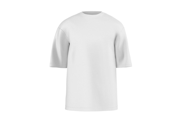 White blank t shirt with a black logo on the front