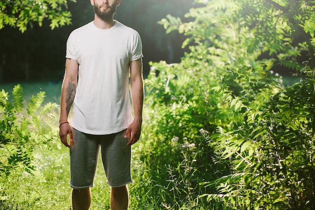 White blank t-shirt with space for your logo