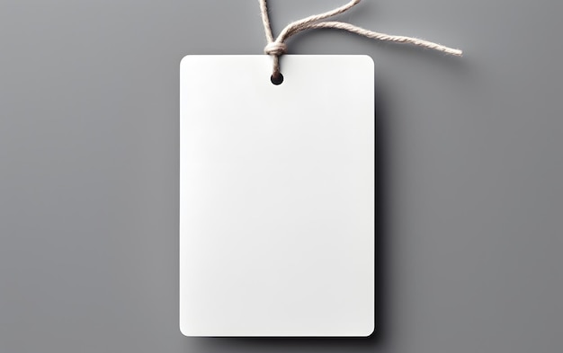 A white blank tag on a white blank background