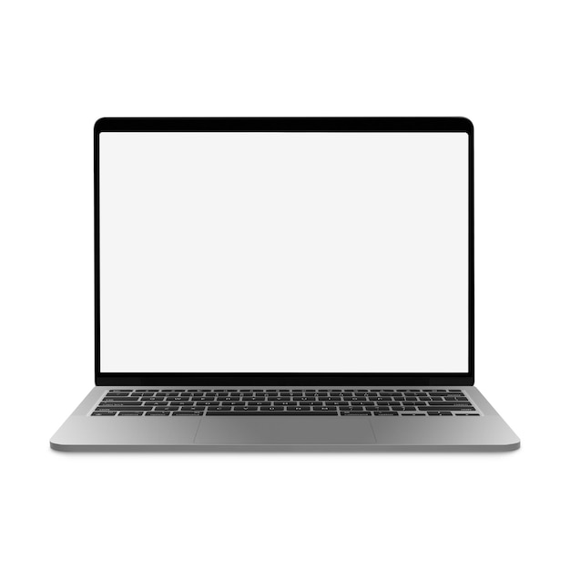 Белый пустой шаблон ноутбука, изолированные на белом фоне