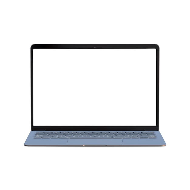 Photo white blank template laptop isolated on a white background