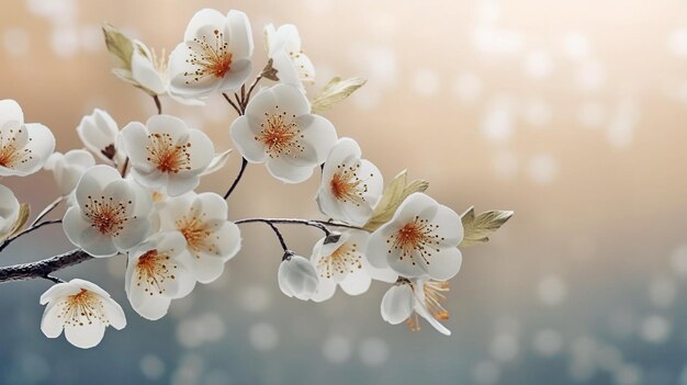 white blossoms blooming