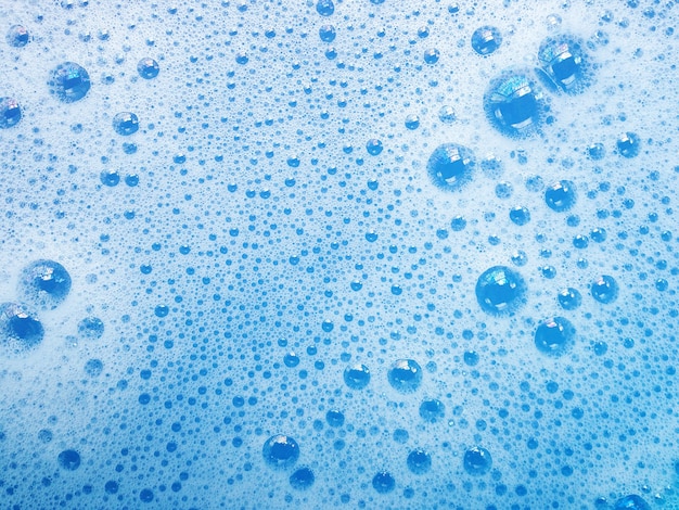 White blue background of wet bubble