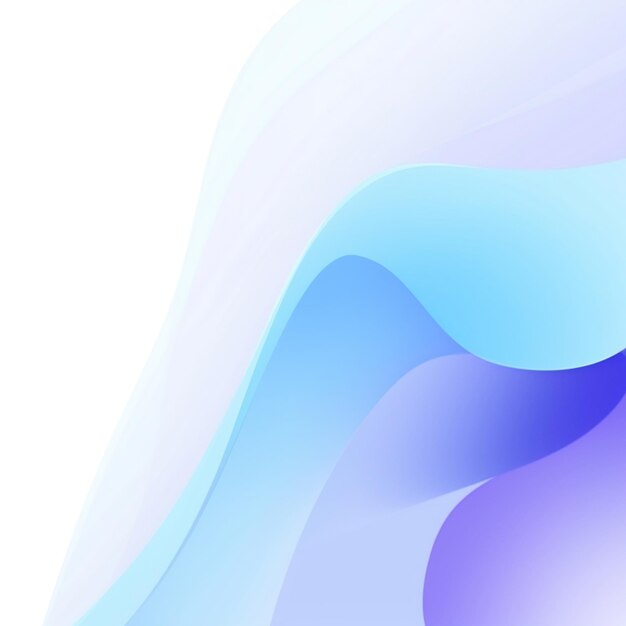 丸い形のスタイルの白い波を持つ白青青の背景