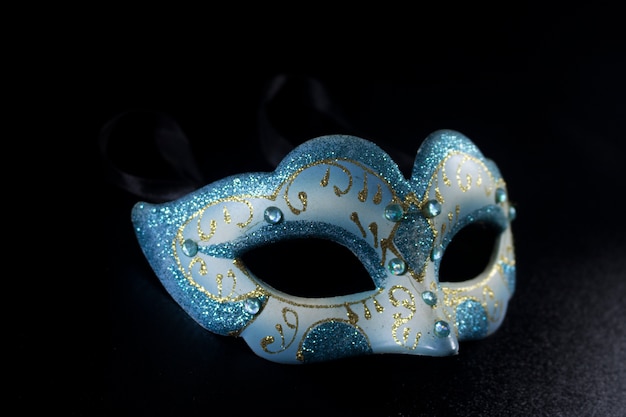 white blue glitter masquerade mask party