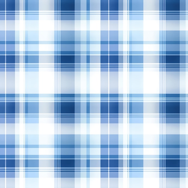 Photo white and blue plaid pattern background texture ai generated