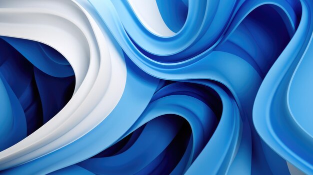 Photo white and blue swirl 3d